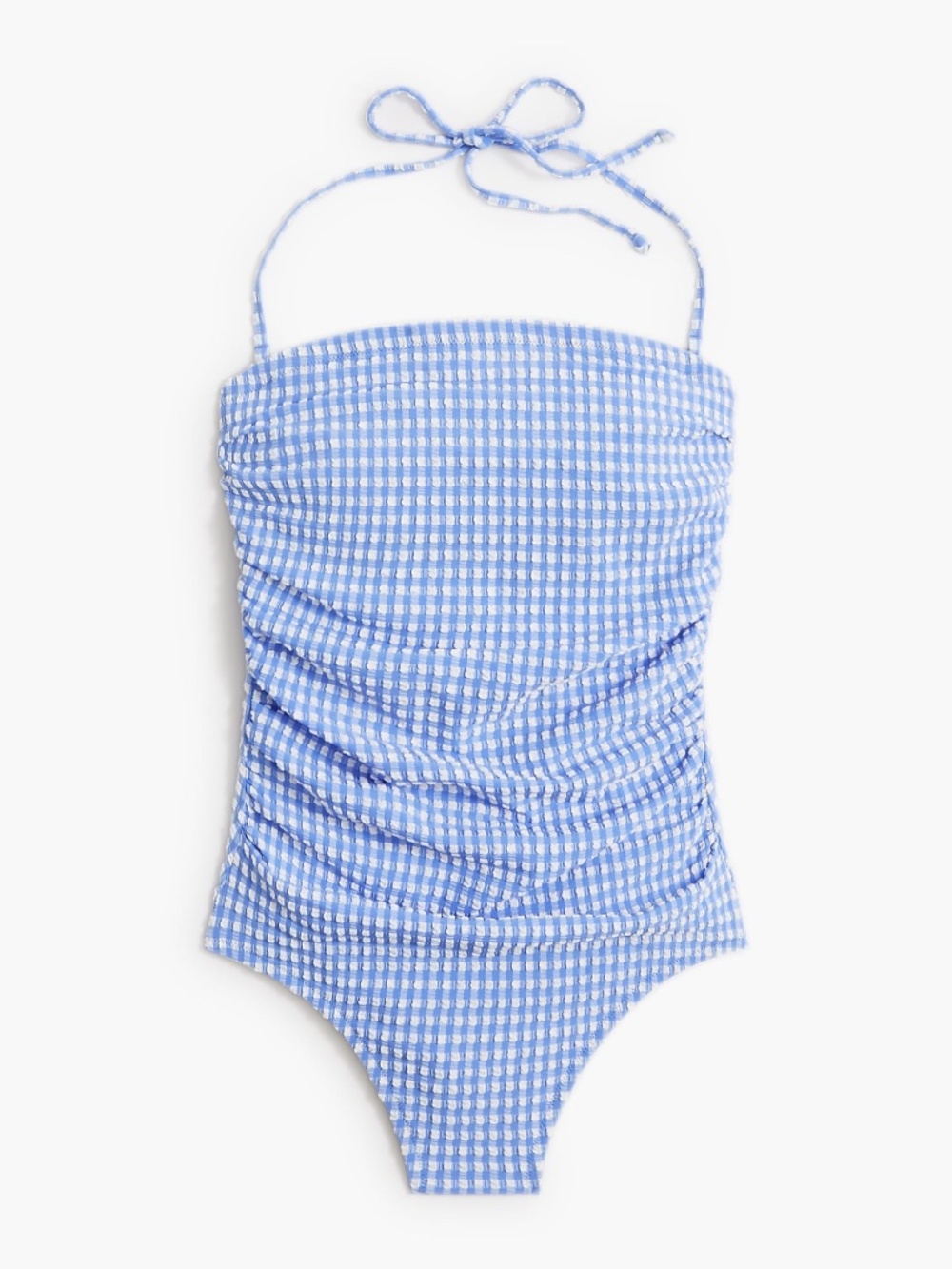 NWT J.Crew Factory Strapless seersucker one-piece swimsuit